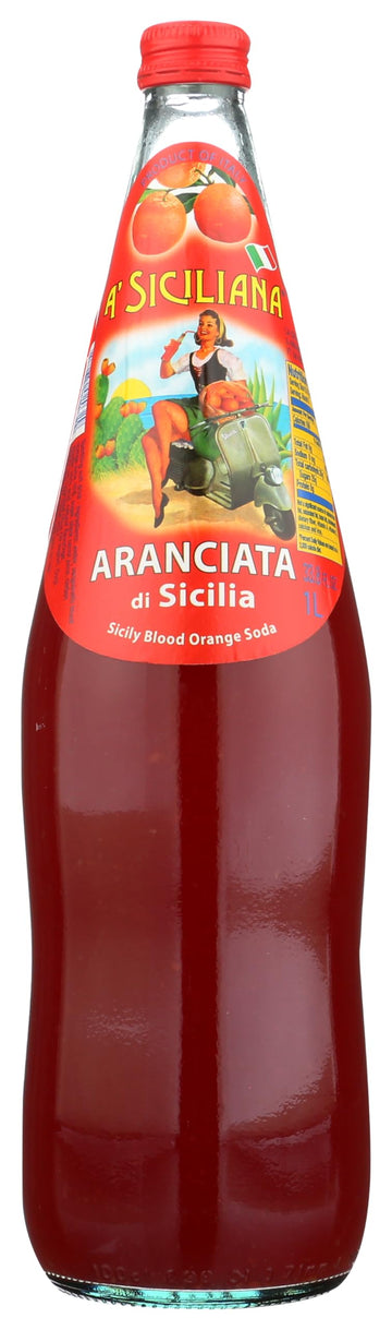A' Siciliana Sicilian Blood Orange Soda, 33.8 Fluid Ounce