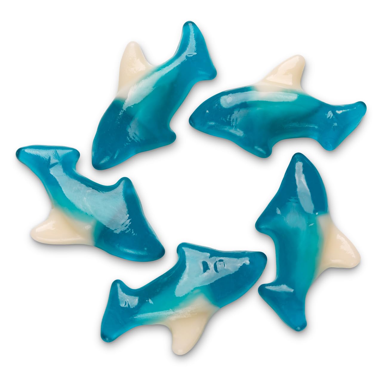Fruidles Gummi Candy, Blue Shark, Assorted Fruit Flavors, Allergy Friendly, Non-GMO, 2 Pound Bag