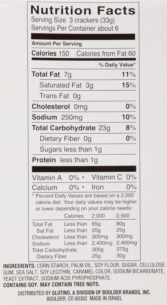 Glutino Crackers, Table, 7 Ounce (Pack of 6)