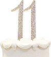 Hatcher Lee Bling Crystal Rhinestone 11 Birthday Cake Topper - Best Keepsake | 11Th Party Decorations Gold