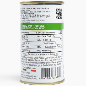 Urbani Truffles Pesto & Black Truffle Sauce 180G (6.4Oz) - Italian Gourmet Truffle Sauce For Pasta, Meats, And Crostini, All-Nat