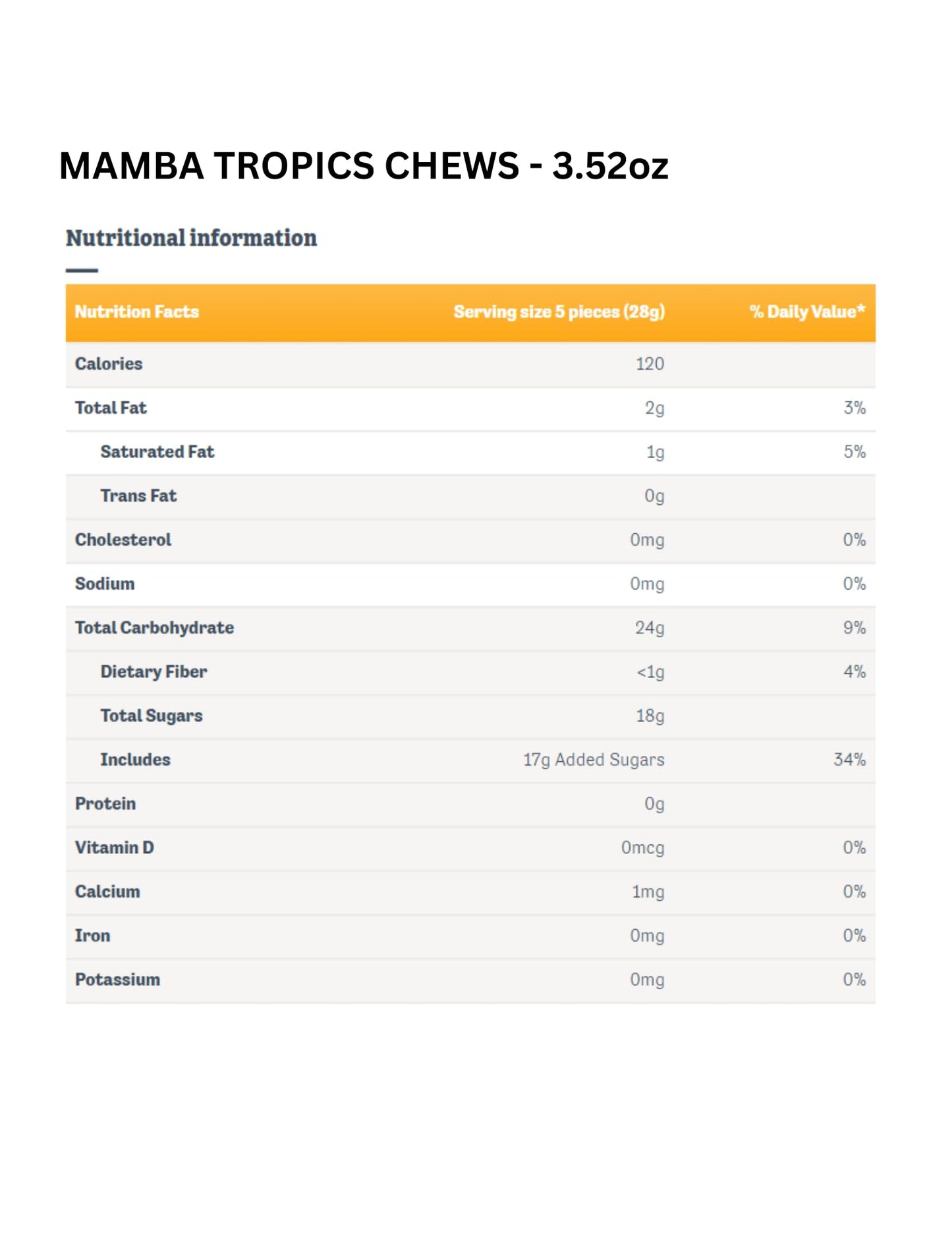 Mamba Fruit Chews & Tropics Assorted Candy Assorted Candy - Chewy candy that is Full of Great Flavors, Individually Wrapped and