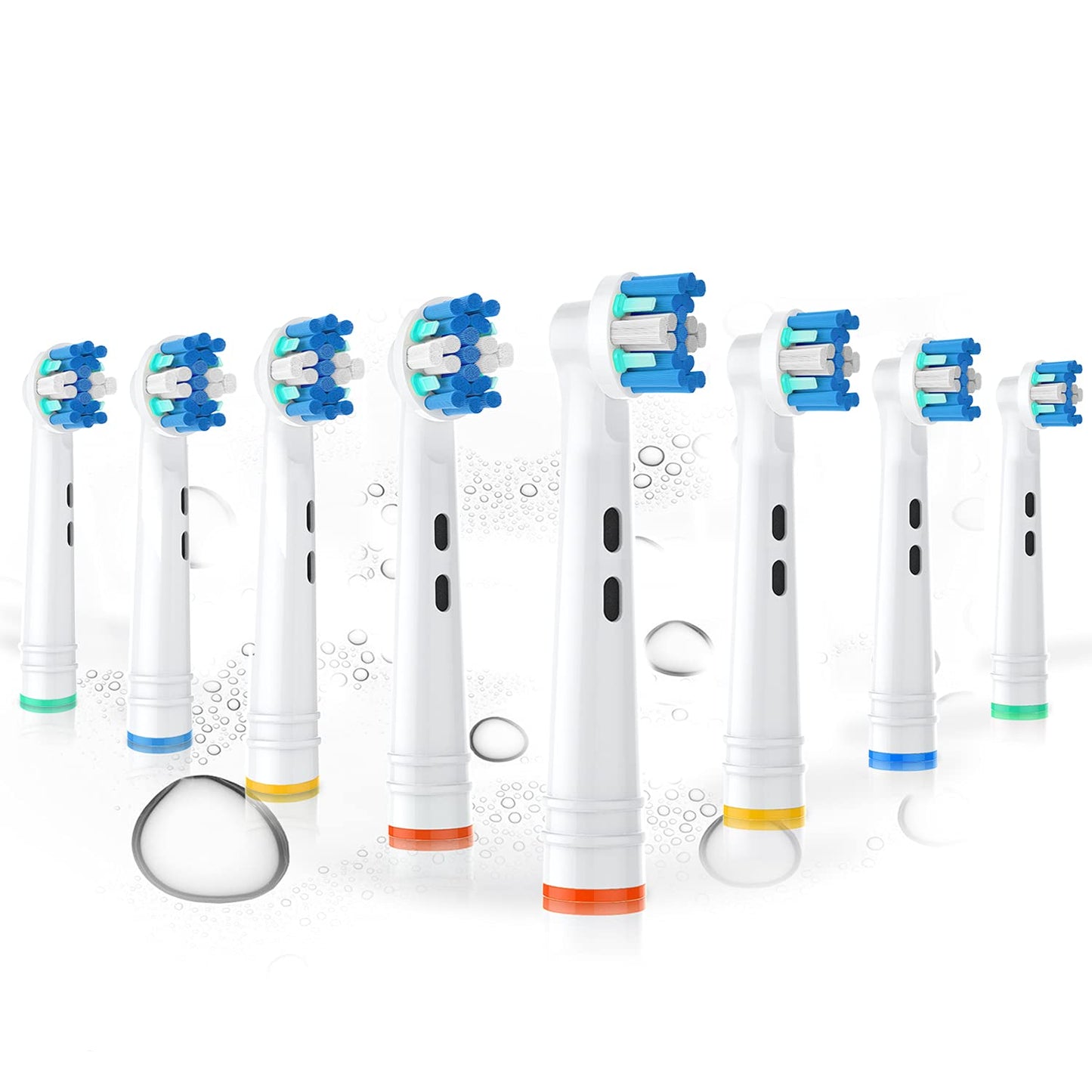 Replacement Toothbrush Heads Fit For Braun Electric Toothbrushes, 8Pcs, Round Brush Head For Flossaction, Repuesto For Oral B Ty