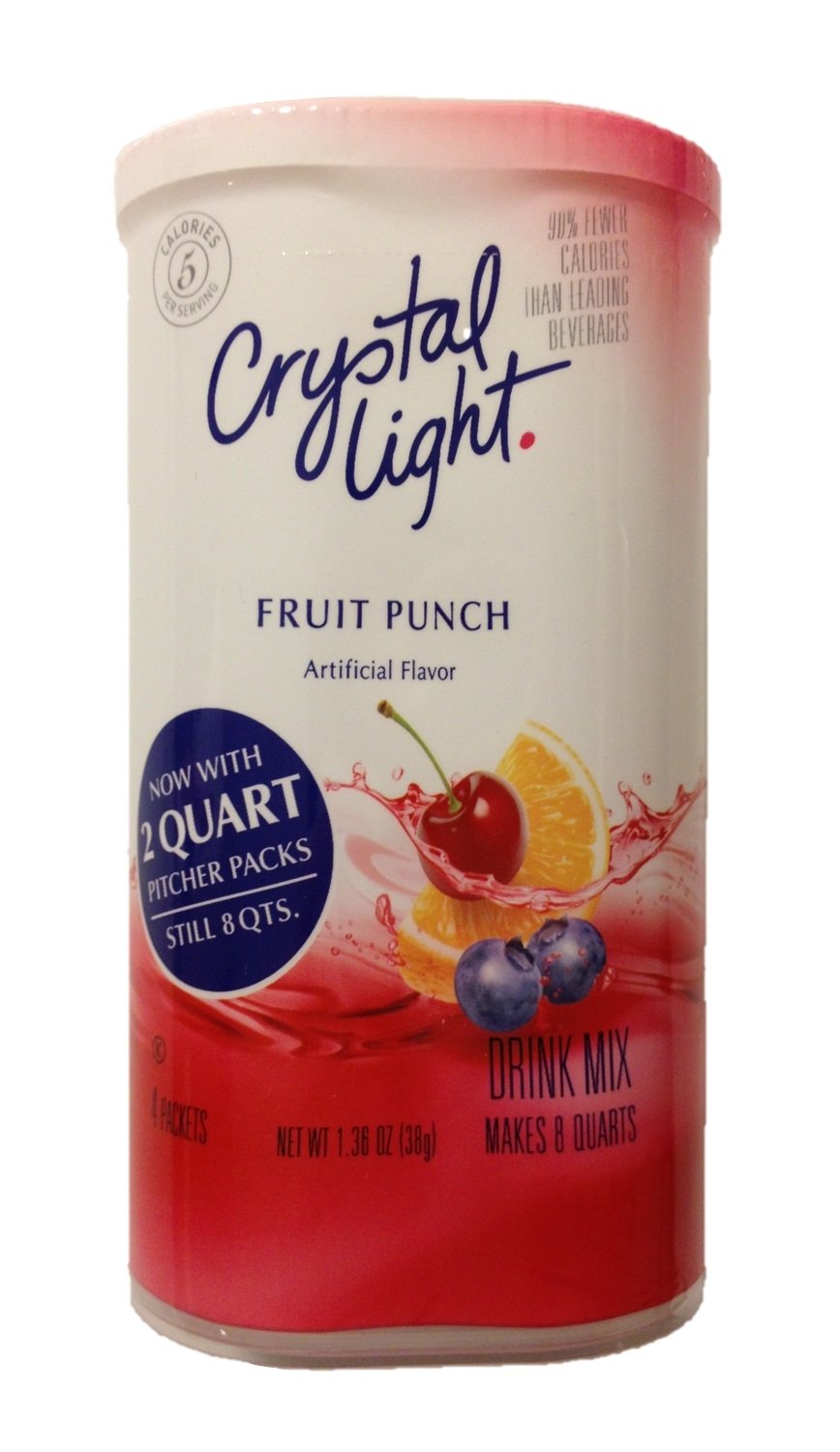 Crystal Light Fruit Punch Drink Mix (16 Pitcher Packets, 4 Canisters of 4)
