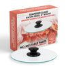 Northwest Enterprises Bacon Press, Round Tempered Glass Bacon Press And Splatter Shield, Perfectly Cooked Flat Bacon Every Time!