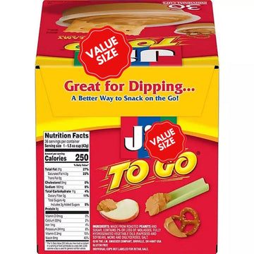 Jiff-To-Go 36-Count Creamy Peanut Butter Exclusive Packaging W/A Spoon