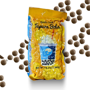 Tapioca Pearls Brown Sugar Flavor Boba Balls For Milk Tea From Taiwan By BUBBLE TEA SUPPLY | 2.2 lb Bag With 28+ servings | Easy