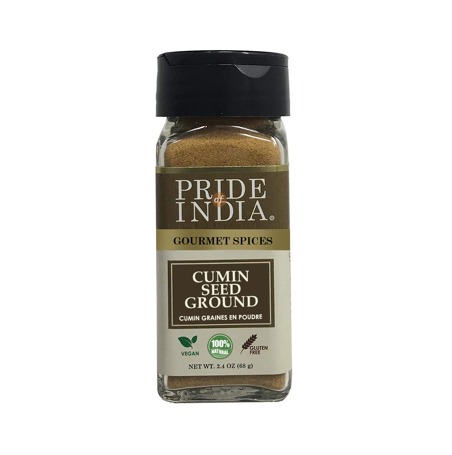 Pride of India - Cumin Seed Ground - Traditional Indian Spice - Seasoning spice for Curries/Lentils/Chicken/Meat - Easy to Use -