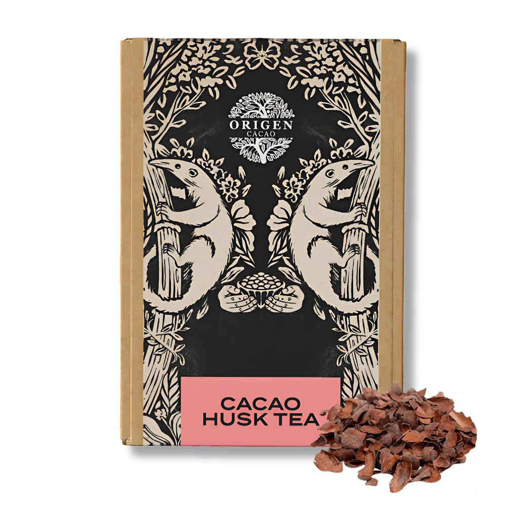 Origen Cacao Husk Tea - 100% Natural Cacao Shell - Zero Sugar Energy Blend-Free Superfood - Healthy Chocolate Tea Alternative To Coffee - Rich In Antioxidants & Iron 8 Oz
