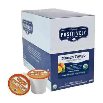 Organic Positively Tea Company, Mango Tango Black Tea, K-Cup Compatible, 24 Pods