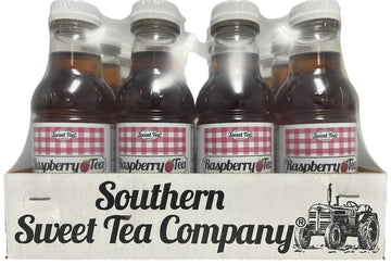Iced Tea Raspberry Real Brewed, Pure Cane Sugar, Caffeinated All Natural Drinks, No Artificial Flavors By Southern Sweet Tea Com