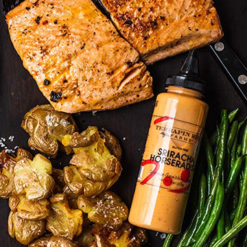 Terrapin Ridge Sriracha Horseradish Sauce - Bold & Spicy - 8.5 oz, Gluten-Free, Keto Friendly, Red