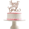 Sweet Baby Girl Cake Topper Rose Gold Glitter Baby Shower Girl Cake Topper Baby Girl Cake Topper For Baby Shower, Its A Girl Cak