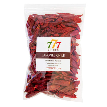 4Oz Japones Dried Whole Chile Peppers, Japanese Red Pepper, Chili Seco Pods For Authentic Mexican Food, Heat-Sealed Resealable B