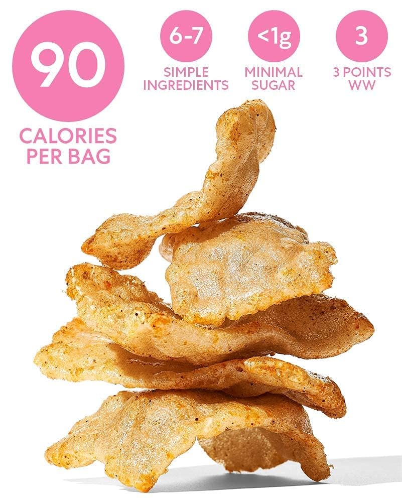 SNACKLINS Plant Based Crisps, Barbeque Flavor, Gluten Free, Vegan, 100 Calories, 0.9oz Bag, Pack of 48