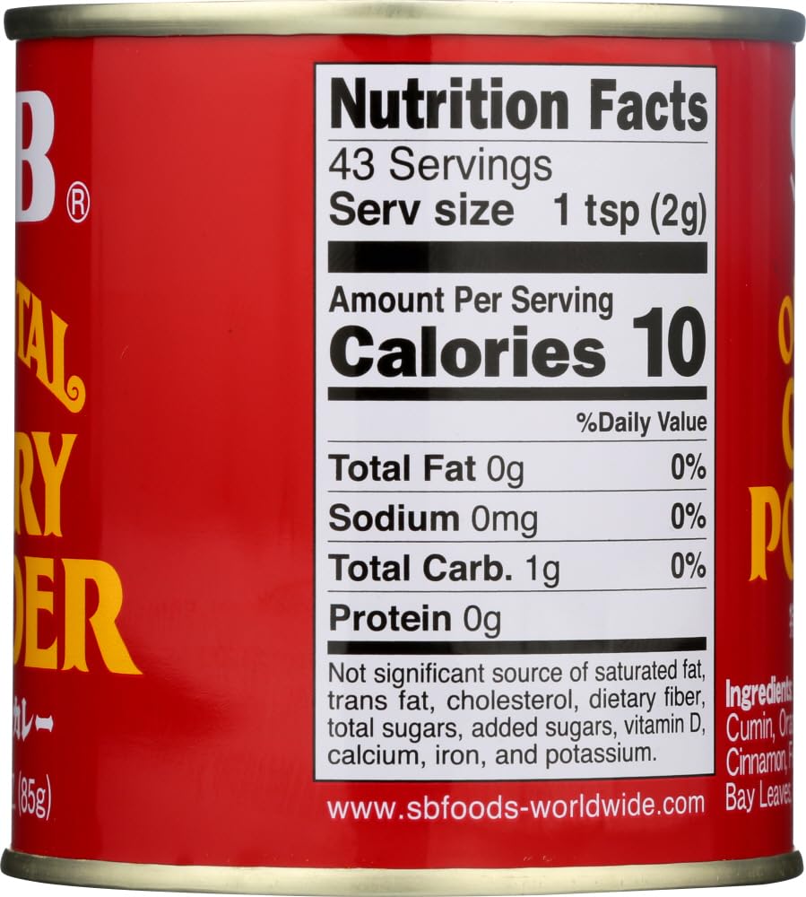 S&B Curry Powder, Oriental, 3 Oz - Set Of 4