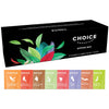 Choice Organic Teas Sipping Box Tea Sampler Variety Gift Box 32 Total Tea Bags 8 Flavors Caffeinated and Caffeine-Free Teas Sustainably Sourced Organic and Non-GMO Ingredients