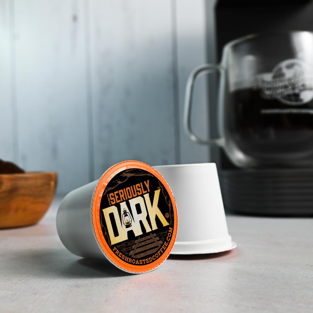 Fresh Roasted Coffee Dark Roast Artisan Blend, 96 Pods for K Cup malt-inspired