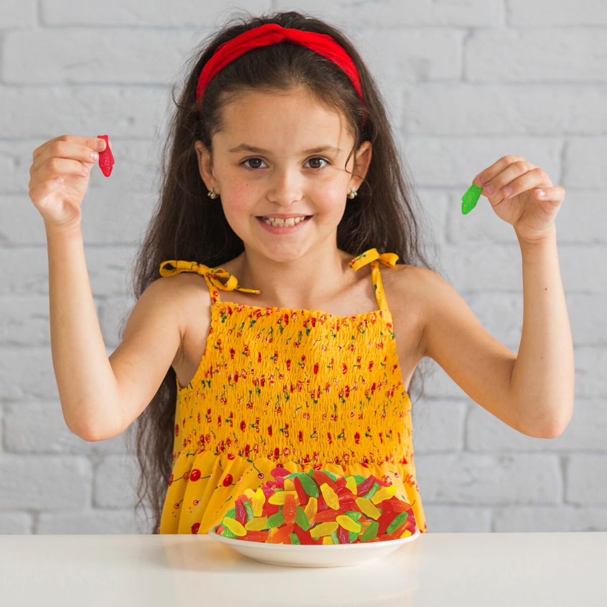 Buha Sweets Swedish Mini Assorted Fish Gummy Candy - Soft & Chewy Fruity Flavor, 1.12 lb Bulk Bag