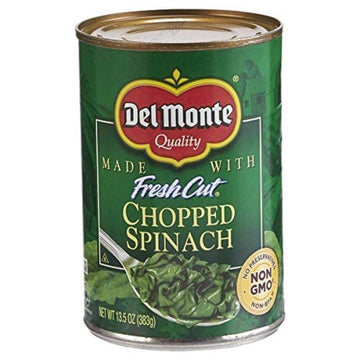 Del Monte Canned Fresh Cut Chopped Spinach 13.5 Ounce (Pack of 12)