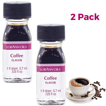LorAnn Coffee SS, Natrual Flavor, 1 dram bottle (.0125 fl oz - 3.7ml - 1 teaspoon)- 2 Pack