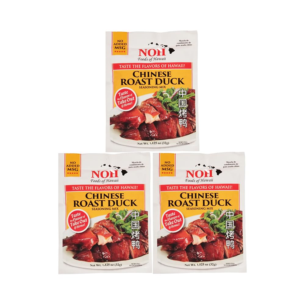 NOH Foods Seasoning Packets - Chinese Style Roast Duck - Pack of 3 - 1.5 Oz Total