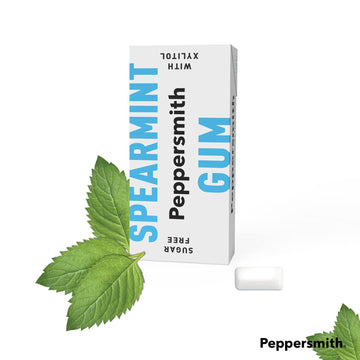 Peppersmith Spearmint Gum 100% Xylitol Case, 12 Ea