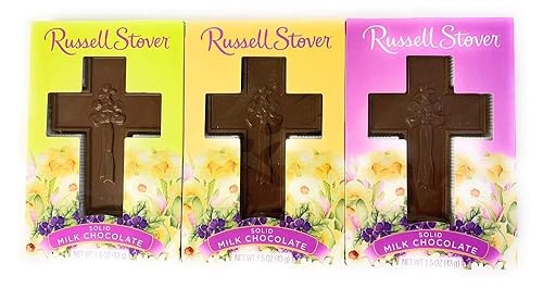 Russell Stover Solid Milk Chocolate Cross Candy 1.5 Oz. (Pack Of 3)