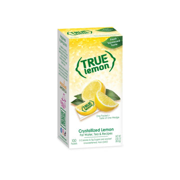 TRUE LEMON Water Enhancer, Bulk Dispenser, 100 Count (Pack of 1), 0 Calorie Drink Mix Packets For Water, Sugar Free Lemon Flavor