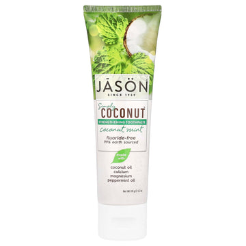 Jason Simply Coconut Strengthening Toothpaste Coconut, Mint, 4.2 Ounce