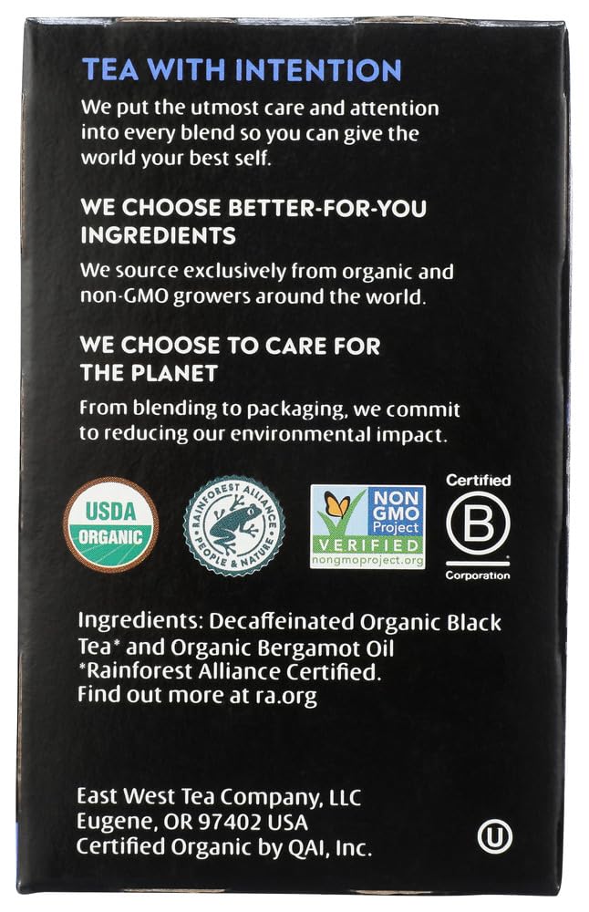 Choice Organics - Organic Decaffeinated Earl Grey Tea (3 Pack) - With Bergamot - Fair Trade - Compostable - 48 Organic Black Tea