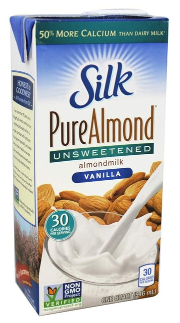 Silk Pure Almond Milk - Unsweetened Vanilla - Case Of 6 - 32 Fl Oz(D0102H5K87J)