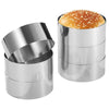 6Pcs Hamburger Bun Rings, 3.9 1.6 Stainless Steel Round Mousse Rings, Non-Stick Hamburger Baking Molds, Large Non-Rust Cooking