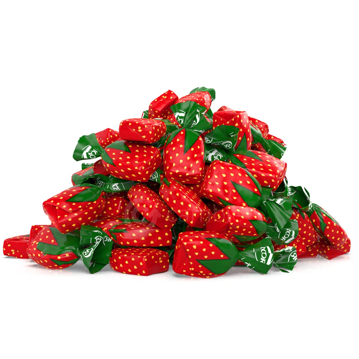 Strawberry Bulk Candy by Cambie, 12 lbs of Strawberry Candy with a Deliciously Sweet Hard Exterior with a Soft, Fruit-Filled Cen