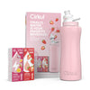 Cirkul 32oz Blush Pink Stainless Steel Water Bottle Starter Kit with Pink Lid and 2 Flavor Cartridges