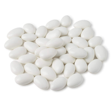 White Jordan Almonds (4-Pack) Wedding Shower Party Favor Premium White Candied Nuts (6 Lbs Total)