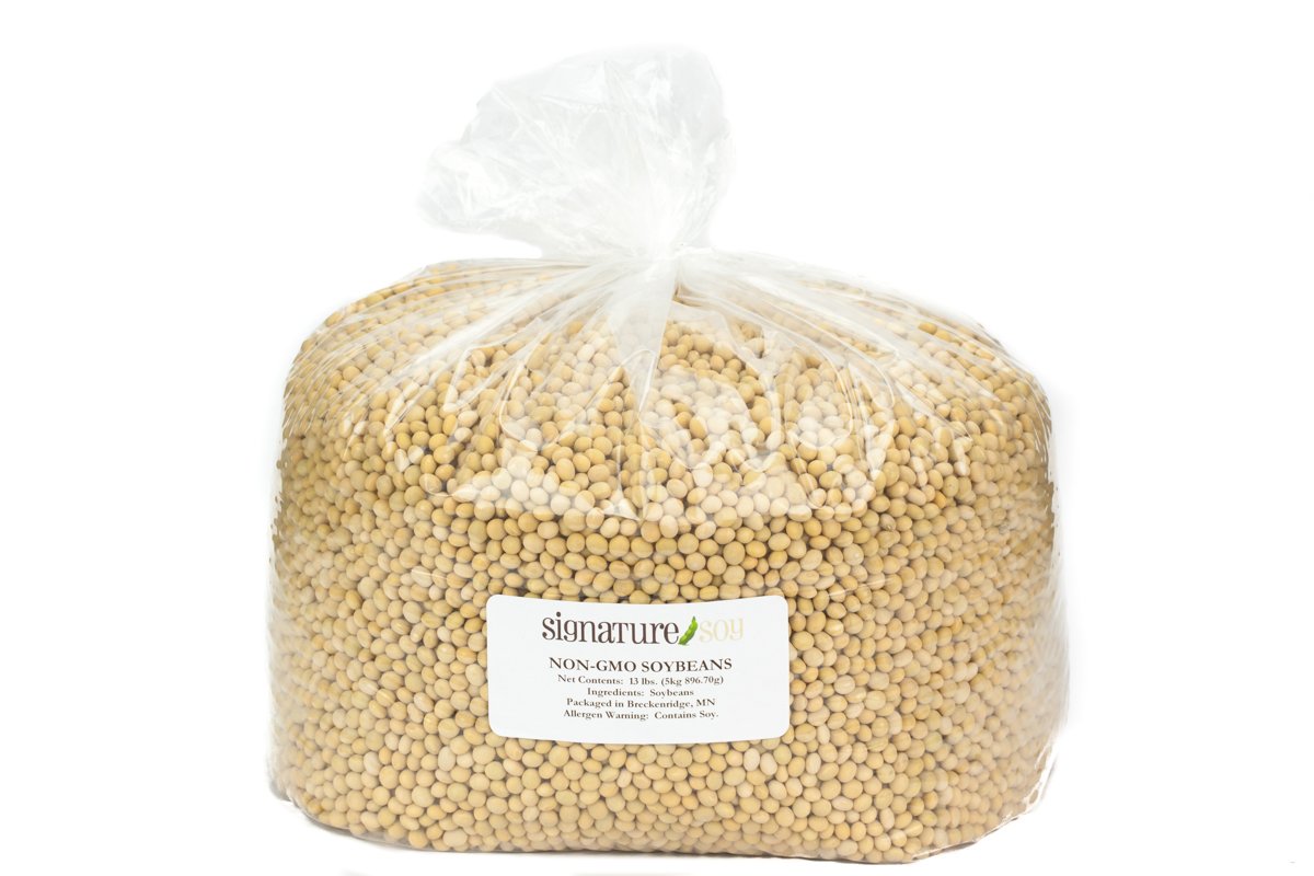 Signature Soy Non-Gmo Soybeans For Making Soymilk & Tofu 13 Lbs. Fresh Crop