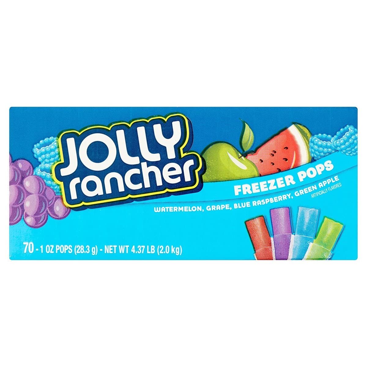 Jolly Rancher Freezer Bars, Assorted Flavors, 1 Oz Bars,10 Ice Bars