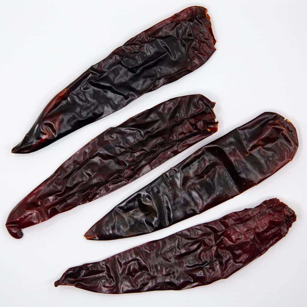 4Oz Guajillo Stemless Chiles Dried Whole, Chile Guajillo Descabado Seco By 1400S Spices