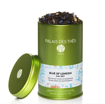 Palais Des Th  S - Blue Of London - Premium Gluten-Free Earl Grey Black Tea With Bergamot - 3.5Oz Loose Leaf Metal Gift Tin