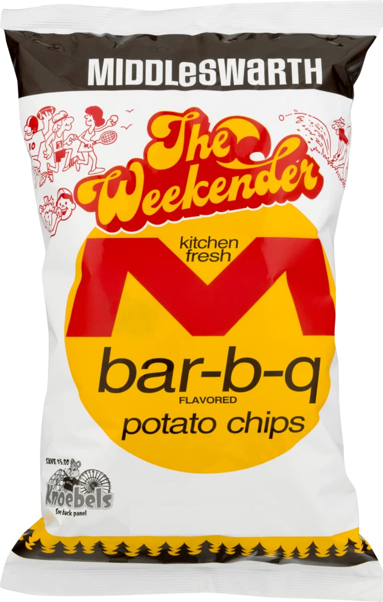 Middleswarth Kitchen Fresh Bar-B-Q Flavored Potato Chips, The Weekender Sharing Size Bag (4-Pack)