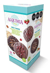 Alqu mia Rice Cakes Cubiertos de Chocolate, Con Quinoa y Linaza, 16 paquetes, Gluten Free