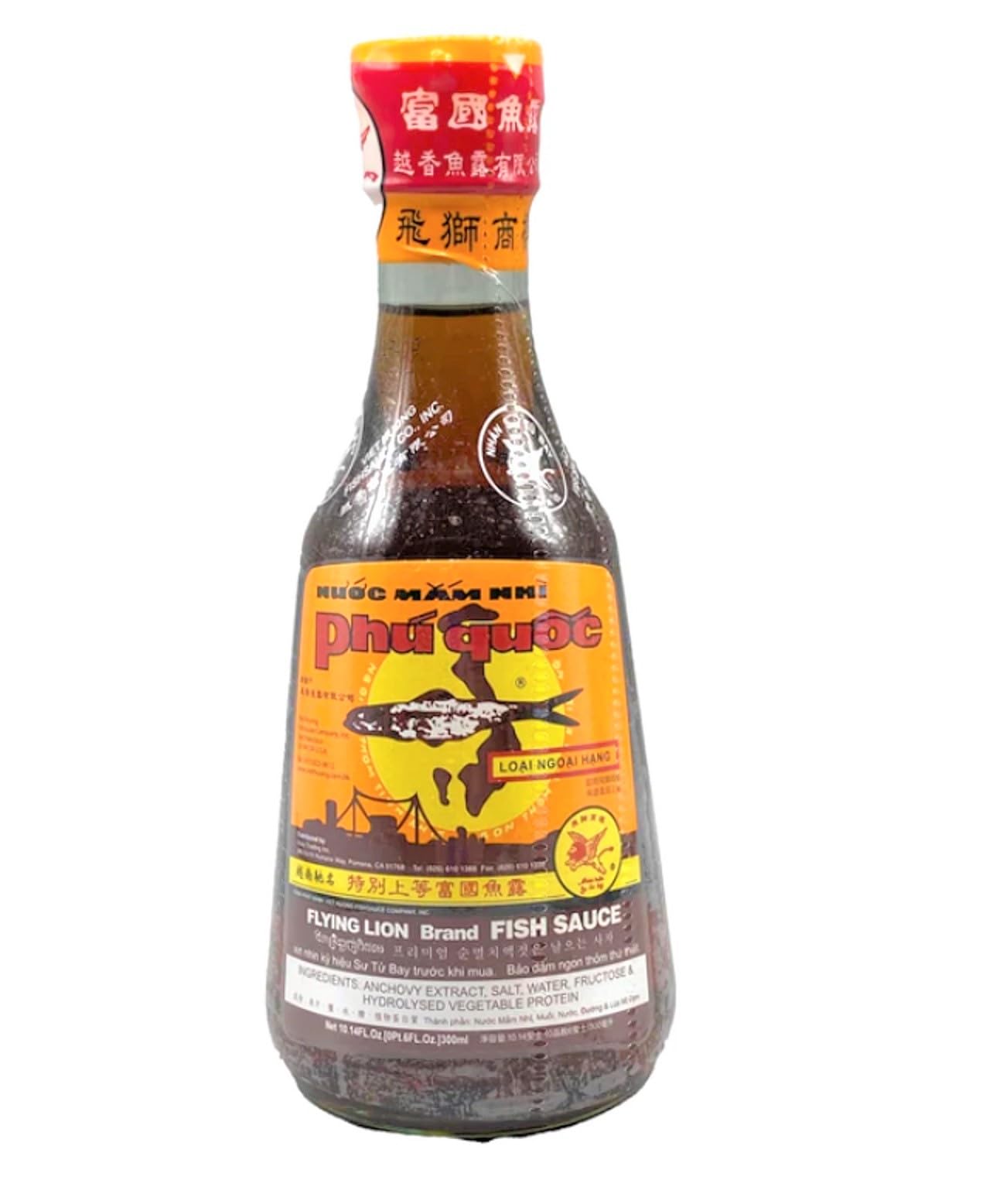 2 Packs - Phu Quoc Flying Lion Fish Sauce - Nuoc Mam Phu Quoc Su Tu Bay - 300Ml