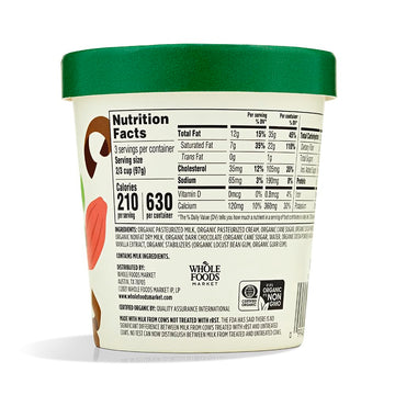 365 Everyday Value Organic Chocolate Ice Cream, 16 oz (Frozen)