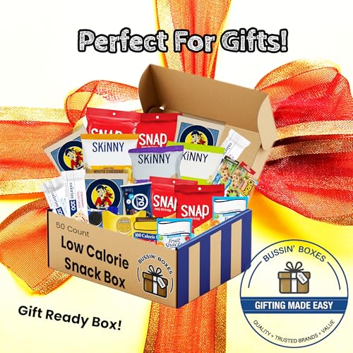 Bussin Boxes Low Calorie Snack Variety Pack - 100 Calorie Snacks, 50 Count, 0.04 Ounce Each