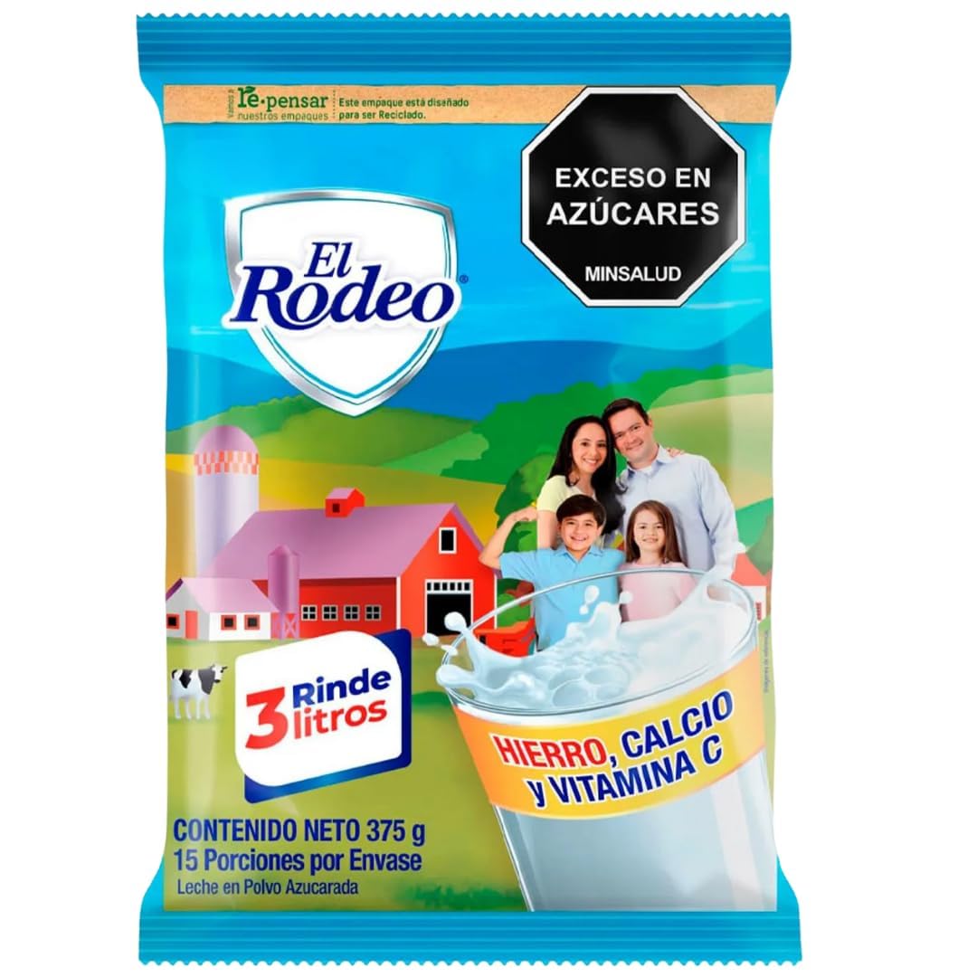 Leche en Polvo El Rodeo - 375g Bag - Premium Powdered Milk - Imported from Colombia