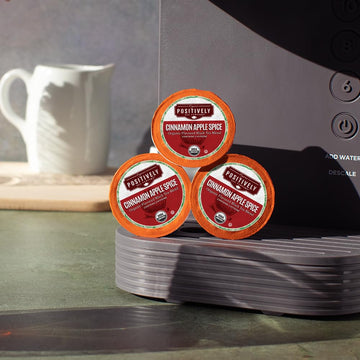 Organic Positively Tea Company, Cinnamon Apple Spice Black Tea, K-Cup Compatible, 96 Pods
