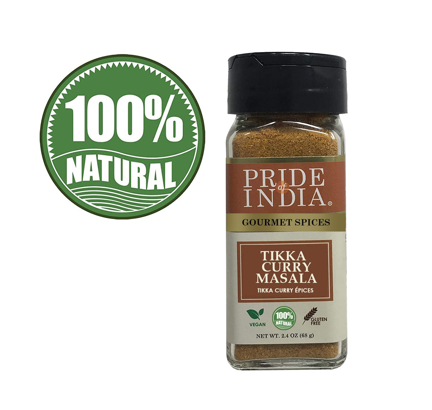 Pride Of India - Tikka Curry Masala Seasoning Spice - Gourmet Curry Mix - Ideal For Vegetarian And Meat Dishes - Natural & Gmo F
