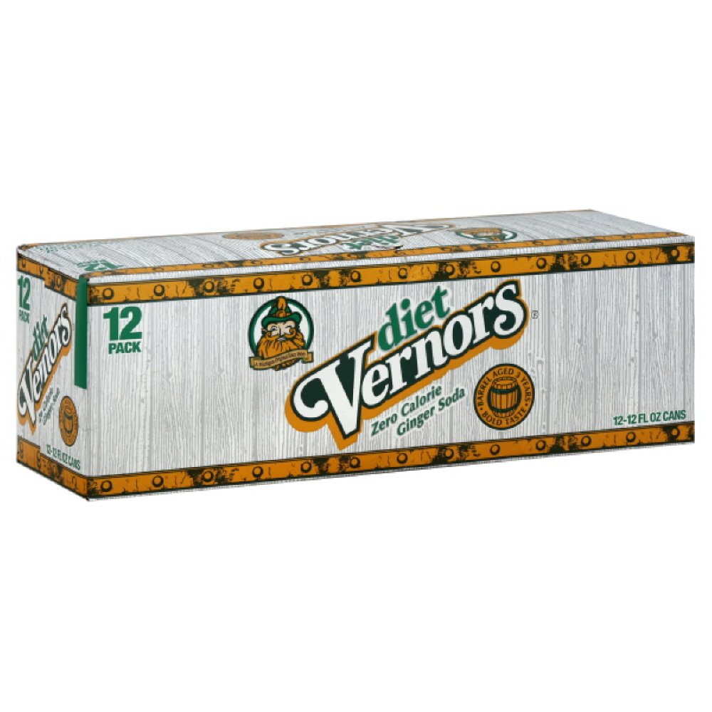 Vernors Diet Ginger Ale, 12 Fl Oz - Pack of 2, Golden Color