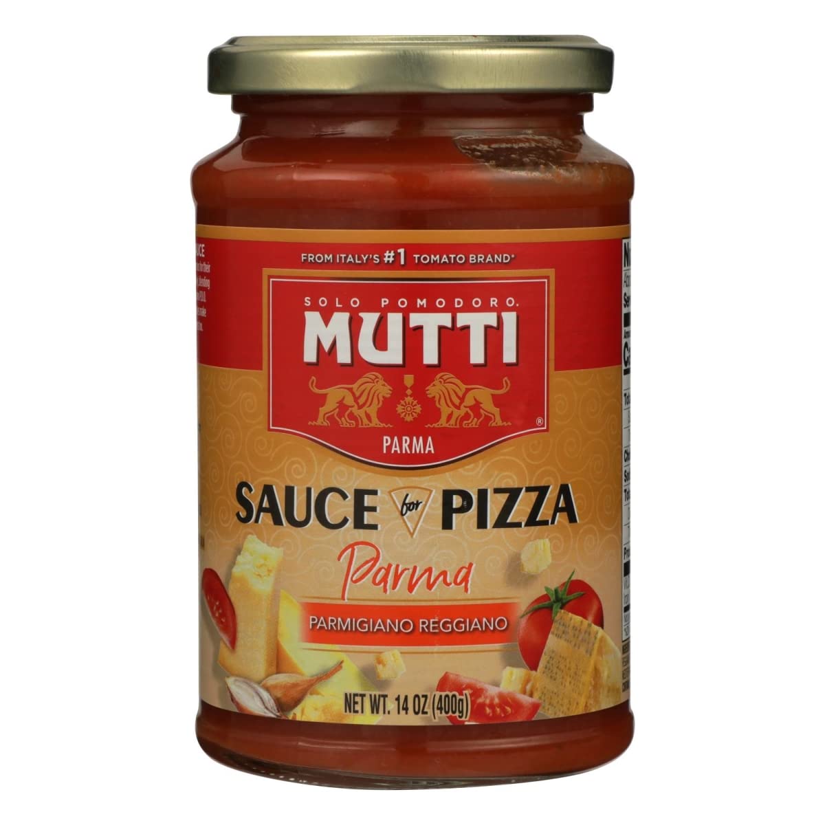 Mutti Parma Sauce For Pizza With Parmigiano Reggiano Cheese, 14 Oz. | Italy’S #1 Brand Of Tomatoes | Pack Of 6 | Tomato Sauce For Pizza | Vegan Friendly & Gluten Free | No Additives Or Preservatives